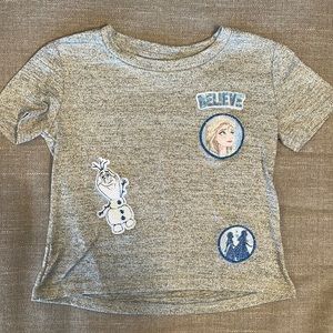 Frozen II gray glitter tshirt Size XS (4/5)